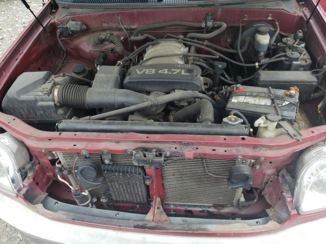 5TBRT34161S150589 - 2001 TOYOTA TUNDRA ACCESS CAB 栗色 照片 11