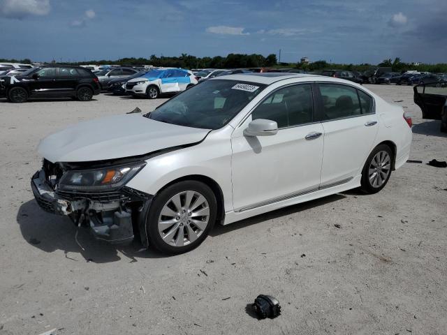 1HGCR2F80DA217044 - 2013 HONDA ACCORD EXL WHITE photo 1