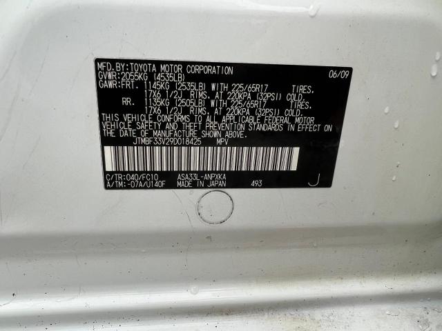 JTMBF33V29D018425 - 2009 TOYOTA RAV4 Ağ foto 10