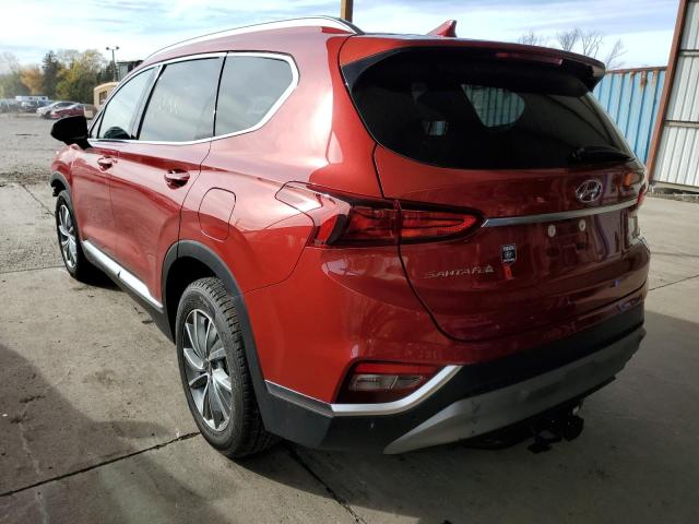 5NMS3CAD4LH155027 - 2020 HYUNDAI SANTA FE SEL Կարմիր լուսանկար 3