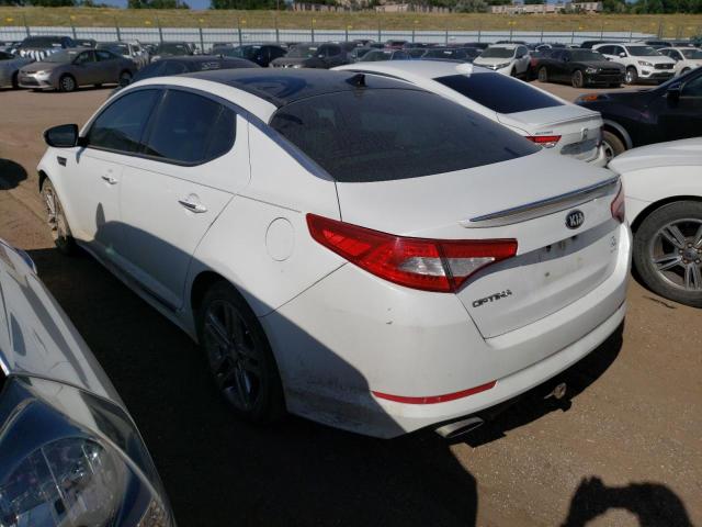 5XXGR4A60DG095436 - 2013 KIA OPTIMA SX WHITE photo 2