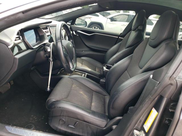 5YJSA1E24HF213021 - 2017 TESLA MODEL S Сірий фото 7