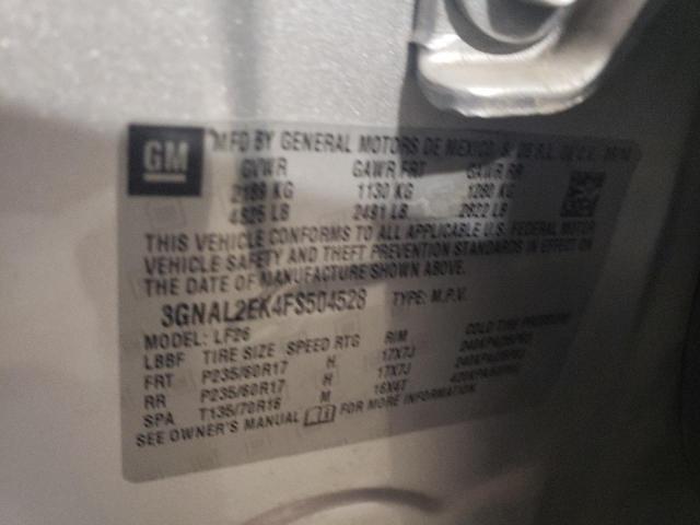 3GNAL2EK4FS504528 - 2015 CHEVROLET CAPTIVA LS 银色 照片 12