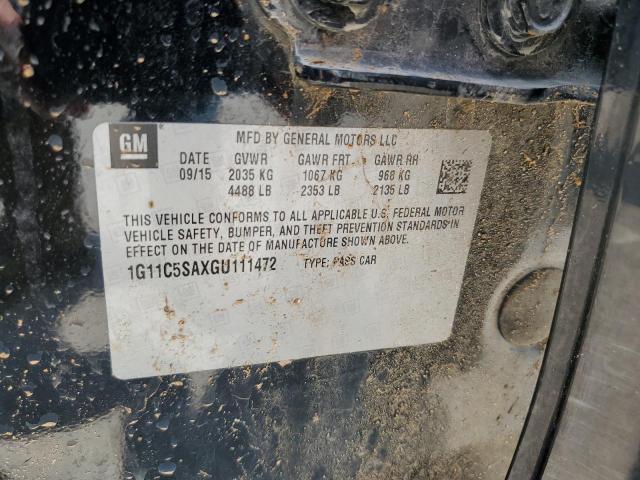 1G11C5SAXGU111472 - 2016 CHEVROLET MALIBU LIM LT 黑色 照片 12
