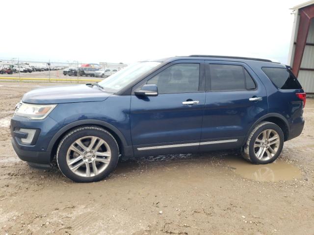 1FM5K7F86HGC84464 - 2017 FORD EXPLORER LIMITED BLUE photo 1