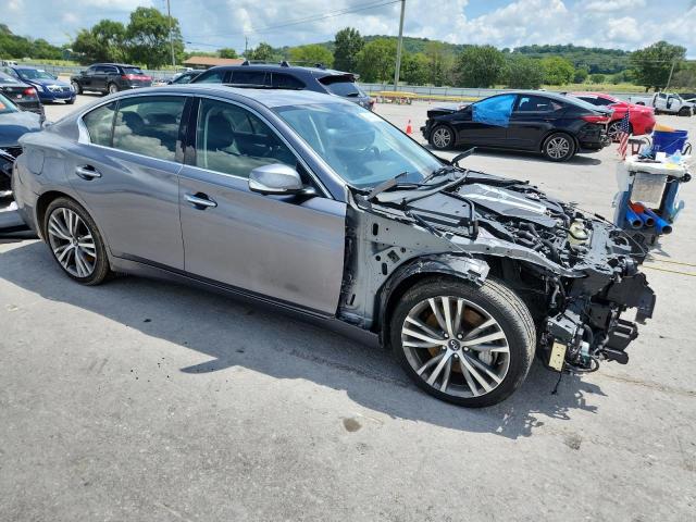 JN1EV7AP7JM363176 - 2018 INFINITI Q50 LUXE GRAY photo 4