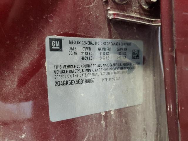 2G4GK5EX5G9199067 - 2016 BUICK REGAL كستنائي صورة 12