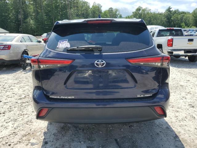 5TDGZRBH6MS072030 - 2021 TOYOTA HIGHLANDER XLE Синій фото 6