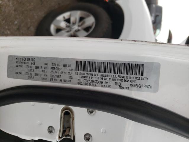 1C6RR7LT5KS524982 - 2019 RAM 1500 CLASS SLT 白色 照片 13