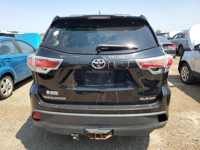 5TDJKRFH1ES055349 - 2014 TOYOTA HIGHLANDER XLE BLACK photo 6