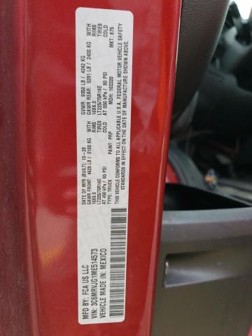 3C6MRVJG1ME514573 - 2021 RAM PROMASTER 3500 HIGH წითელი ფოტო 14