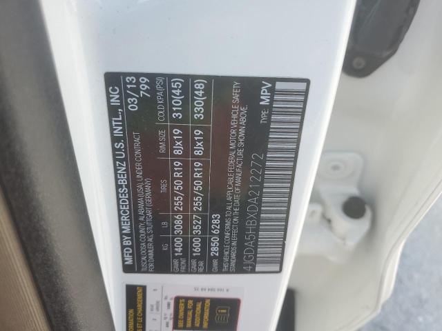 4JGDA5HBXDA212272 - 2013 MERCEDES-BENZ ML 350 4MATIC CREAM photo 13