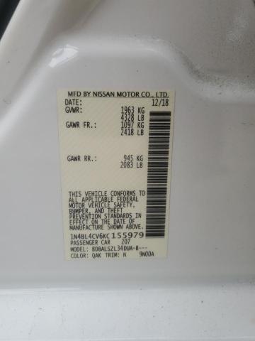 1N4BL4CV6KC155979 - 2019 NISSAN ALTIMA SR Ağ foto 12