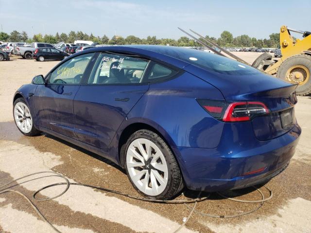 5YJ3E1EA1NF304260 - 2022 TESLA MODEL 3 BLUE photo 2