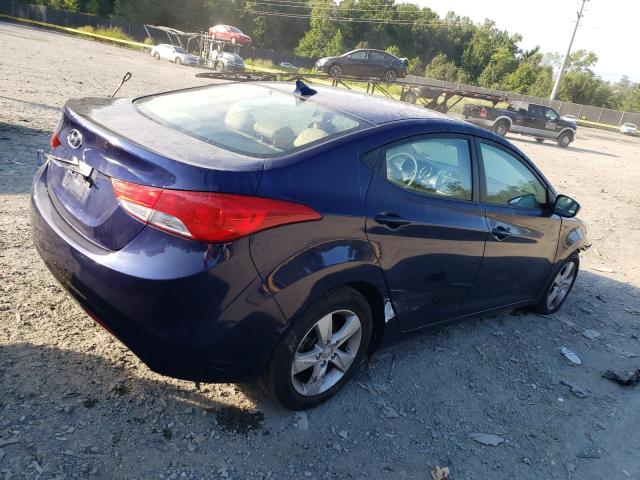 5NPDH4AE2DH294814 - 2013 HYUNDAI ELANTRA GLS BLUE photo 3