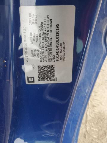 1G1FB1RS3L0110195 - 2020 CHEVROLET CAMARO LS BLUE photo 13