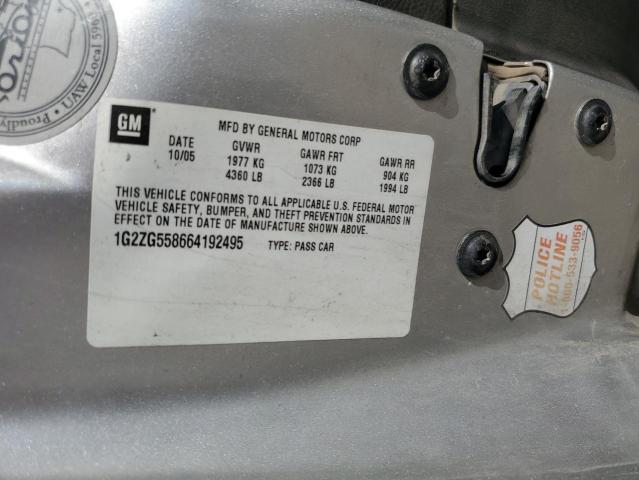 1G2ZG558664192495 - 2006 PONTIAC G6 SE1 SILVER photo 13