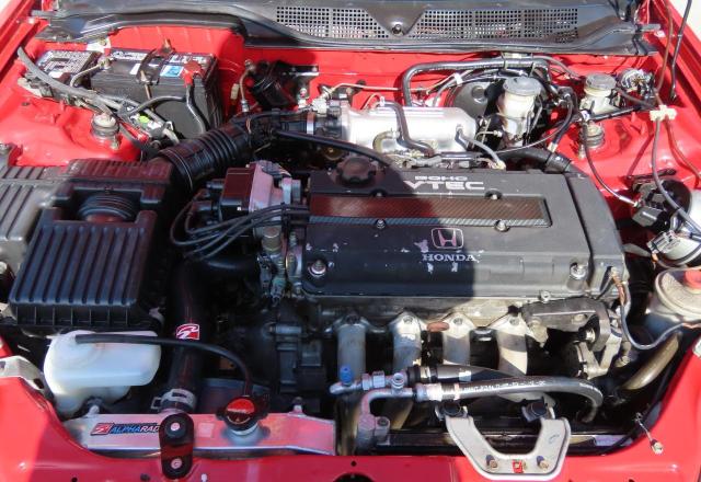 1HGEM115XYL042004 - 2000 HONDA CIVIC SI RED photo 7