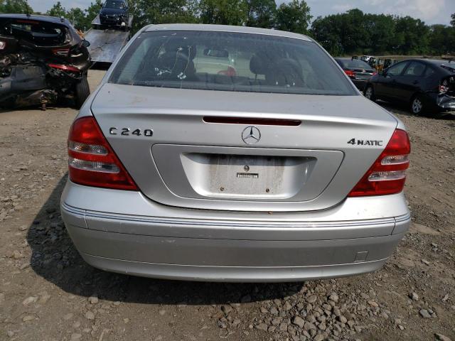 WDBRD81J14F541457 - 2004 MERCEDES-BENZ C240 SILVER photo 6