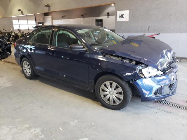 3VW1K7AJXEM384031 - 2014 VOLKSWAGEN JETTA BASE 蓝色 照片 4