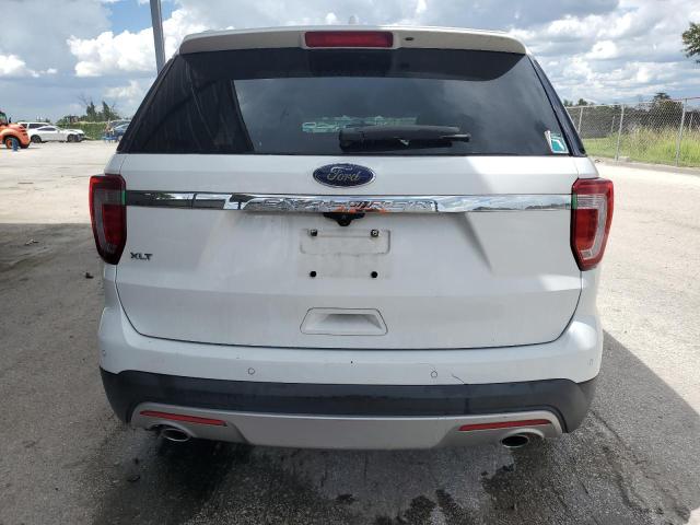 1FM5K7D88HGD65694 - 2017 FORD EXPLORER XLT WHITE photo 6