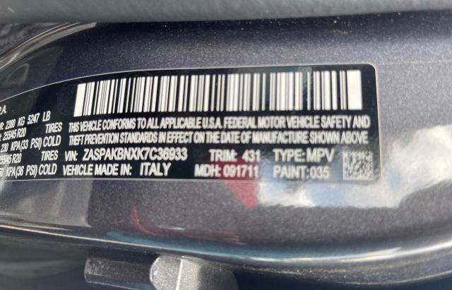 ZASPAKBNXK7C36933 - 2019 ALFA ROMEO STELVIO TI GRAY photo 10