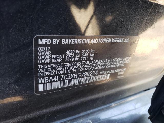 WBA4F7C3XHG789224 - 2017 BMW 430I GRAN COUPE BLACK photo 12