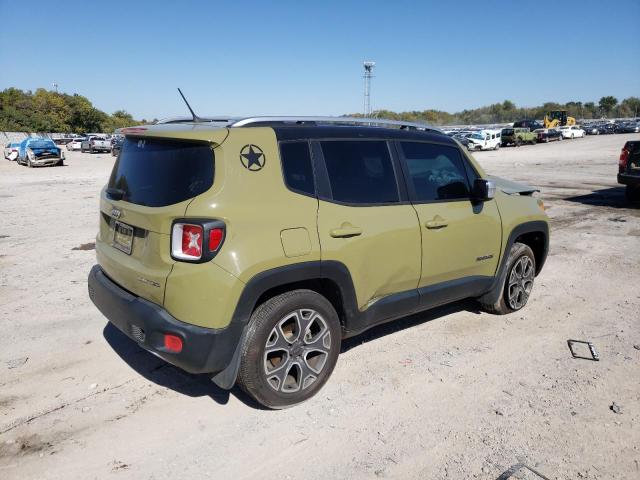 ZACCJBDT1FPB77525 - 2015 JEEP RENEGADE LIMITED GREEN photo 4