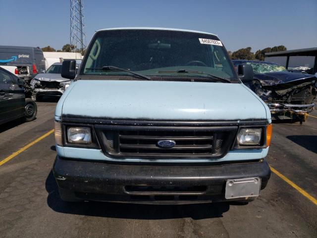 1FTRE14W65HA80362 - 2005 FORD ECONOLINE E150 VAN BLUE photo 5