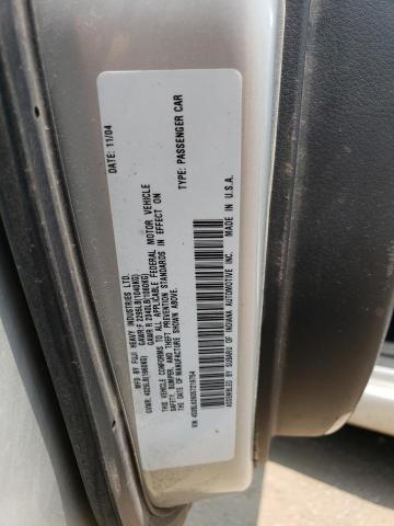 4S3BL626057219754 - 2005 SUBARU LEGACY 2.5I LIMITED SILVER photo 12