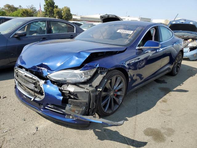 5YJSA1E47FF111050 - 2015 TESLA MODEL S Կապույտ լուսանկար 1