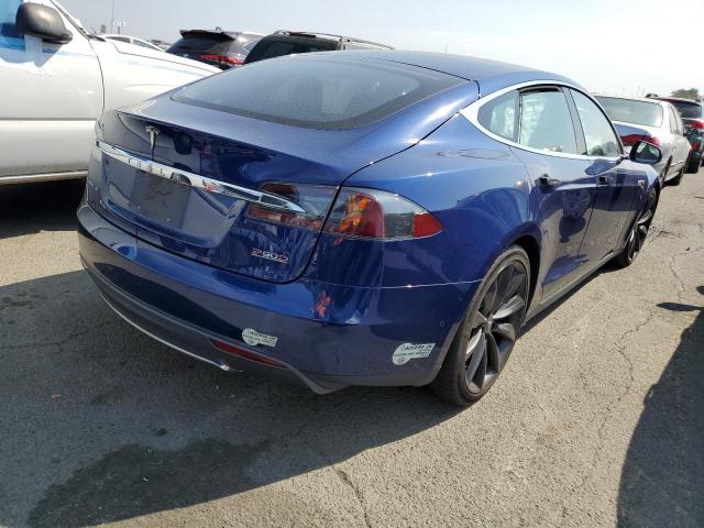 5YJSA1E47FF111050 - 2015 TESLA MODEL S Կապույտ լուսանկար 3