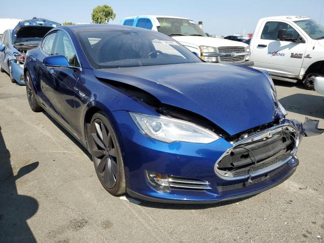 5YJSA1E47FF111050 - 2015 TESLA MODEL S Կապույտ լուսանկար 4
