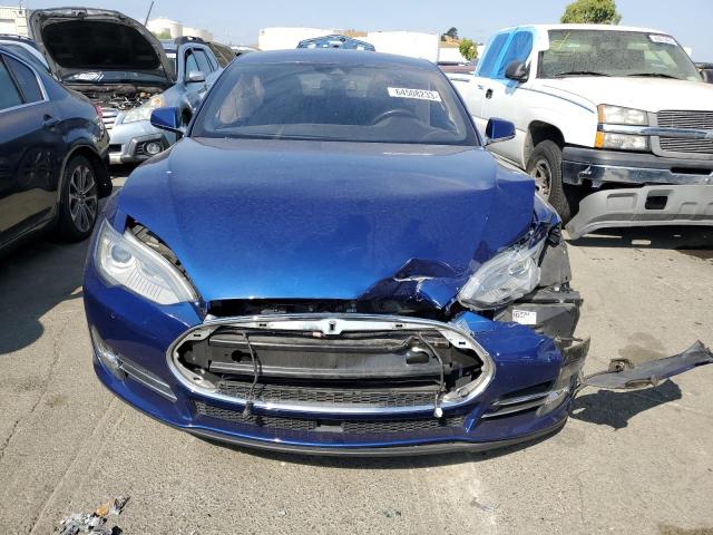 5YJSA1E47FF111050 - 2015 TESLA MODEL S Կապույտ լուսանկար 5