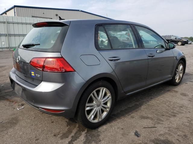 3VW2A7AU1FM072604 - 2015 VOLKSWAGEN GOLF TDI GRAY photo 3