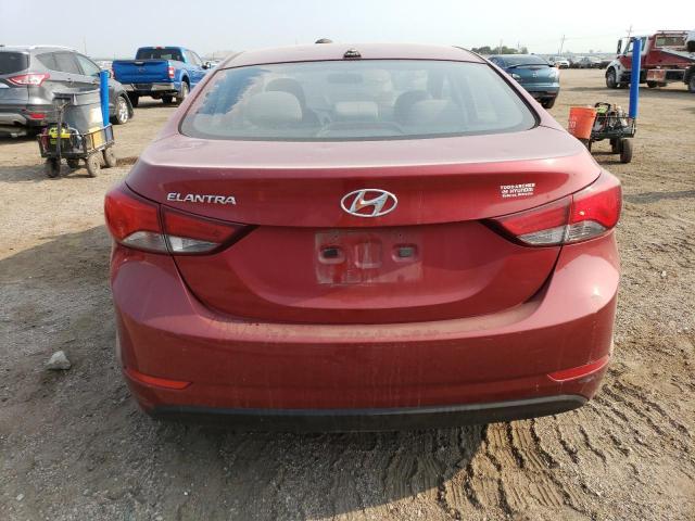 5NPDH4AE7GH719500 - 2016 HYUNDAI ELANTRA SE RED photo 6