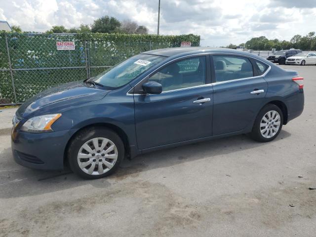 3N1AB7AP5EL637711 - 2014 NISSAN SENTRA S BLUE photo 1