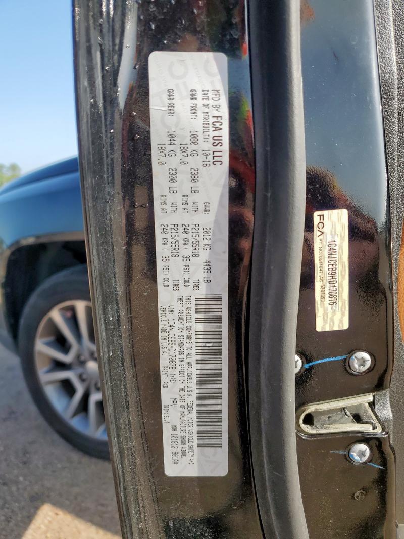 1C4NJCEB9HD170876 - 2017 JEEP COMPASS LATITUDE BLACK photo 14