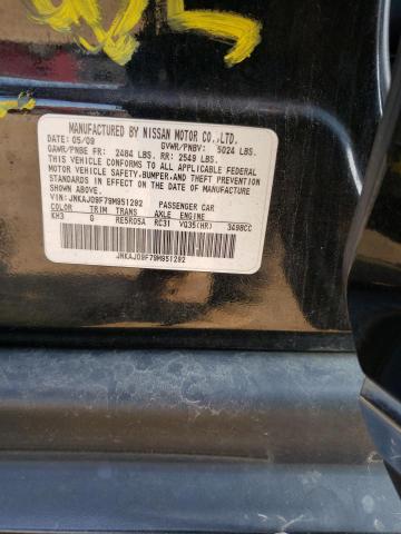 JNKAJ09F79M951292 - 2009 INFINITI EX35 BASE Սև լուսանկար 12