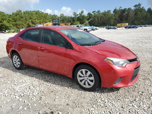 2T1BURHE8FC303088 - 2015 TOYOTA COROLLA L RED photo 4