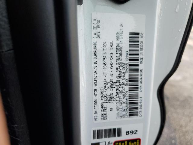 3TYRX5GN1MT019729 - 2021 TOYOTA TACOMA ACCESS CAB Ақ фото 12