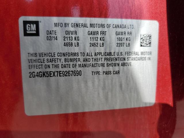 2G4GK5EX7E9267690 - 2014 BUICK REGAL 红色 照片 12