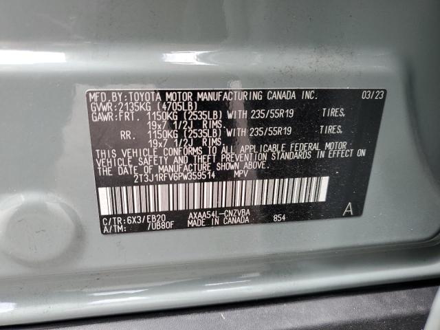 2T3J1RFV6PW359514 - 2023 TOYOTA RAV4 ADVENTURE GRAY photo 13