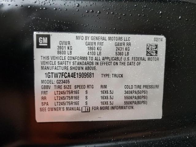 1GTW7FCA4E1909681 - 2014 GMC SAVANA G2500 BLACK photo 13