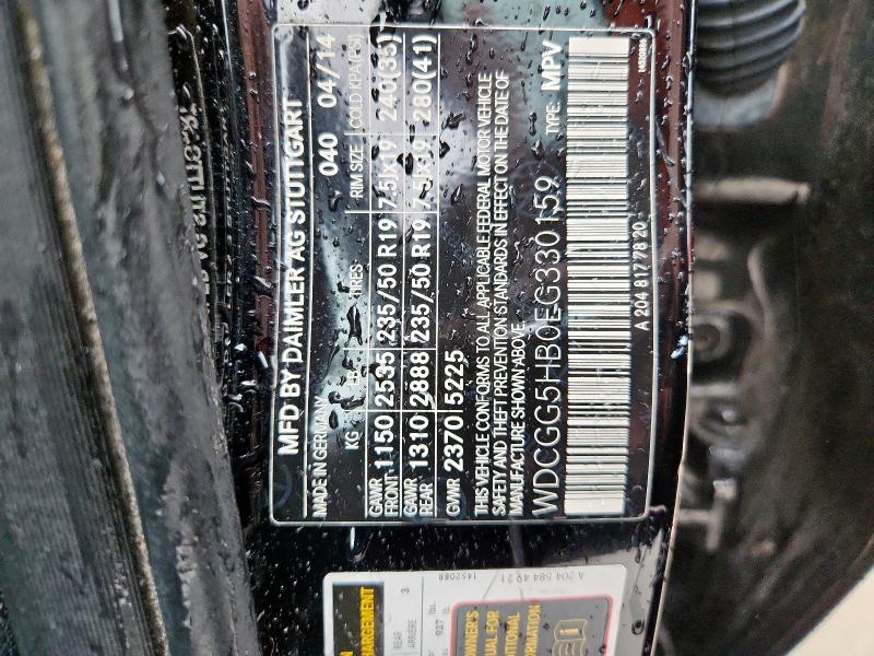 WDCGG5HB0EG330159 - 2014 MERCEDES-BENZ GLK 350 BLACK photo 14