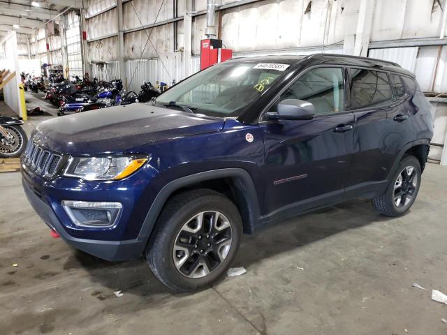 3C4NJDDBXJT357387 - 2018 JEEP COMPASS TRAILHAWK BLUE photo 1