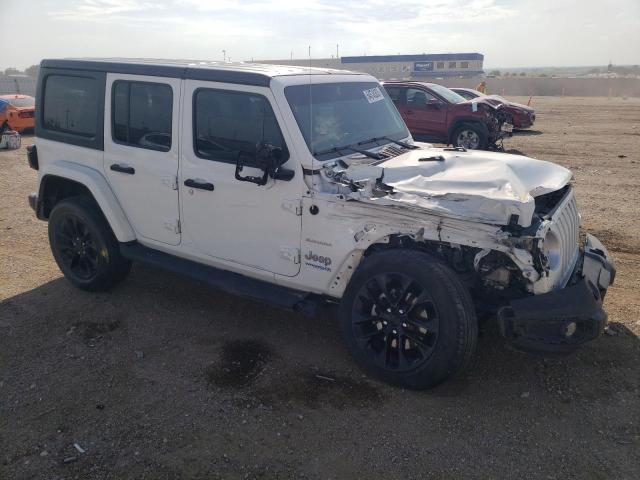 1C4JJXP62MW777416 - 2021 JEEP WRANGLER U SAHARA 4XE WHITE photo 4