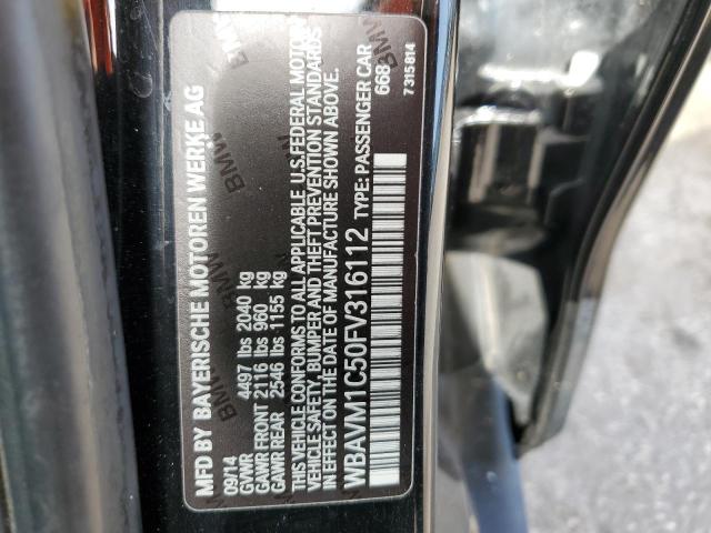 WBAVM1C50FV316112 - 2015 BMW X1 SDRIVE28I BLACK photo 12