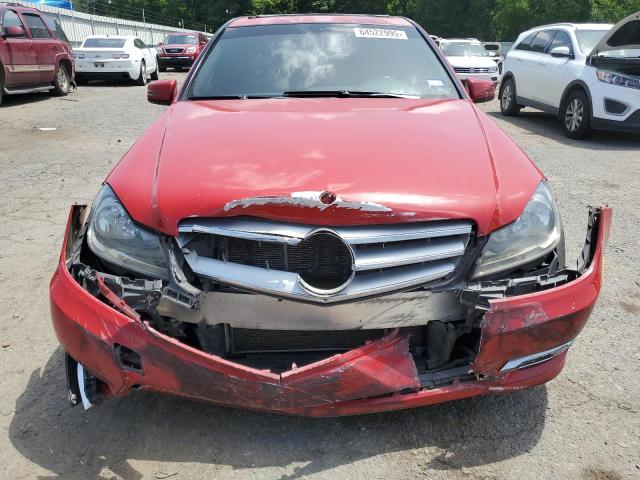 WDDGF8AB4DG035221 - 2013 MERCEDES-BENZ C 300 4MATIC RED photo 5