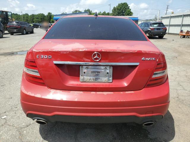 WDDGF8AB4DG035221 - 2013 MERCEDES-BENZ C 300 4MATIC RED photo 6